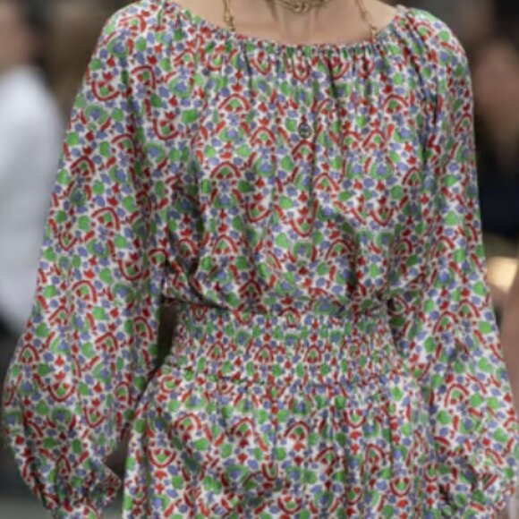 Tory Burch Tops - NWOT Tory Burch Legacy Silk Multi Floral Off-The-Shoulder Top Blouse XS $369